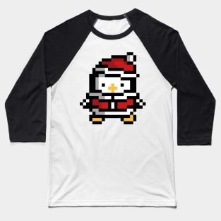 Cute baby penguin santa pixel kids Baseball T-Shirt